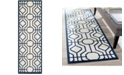 Safavieh Amherst Ivory and Navy 2'3" x 7' Runner Area Rug